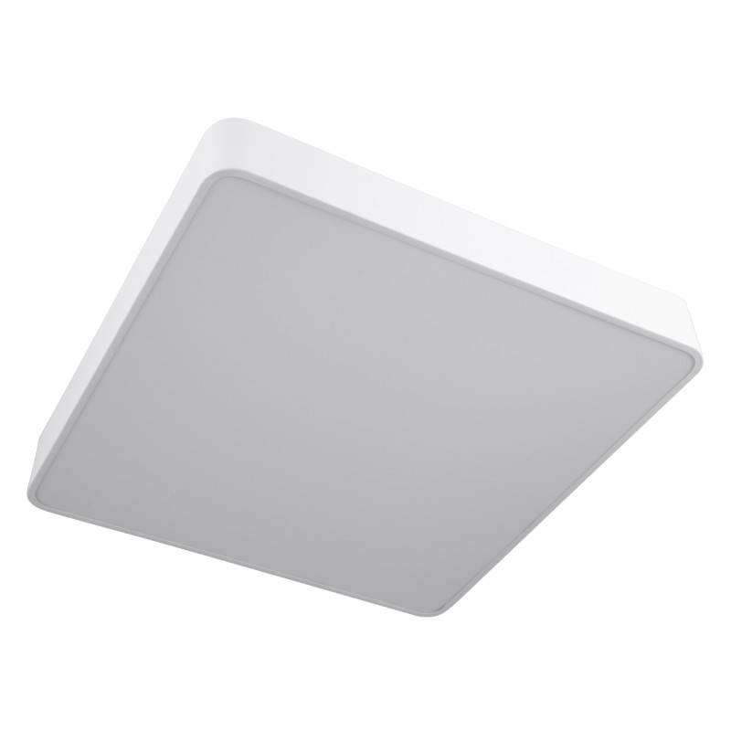 GloboStar® KAMALA 61209-P Κρεμαστή Πλαφονιέρα Οροφής LED CCT 75W 8625lm 120° AC 220-240V - Εναλλαγή Φωτισμού μέσω Τηλεχειριστηρίου All In One Ψυχρό 6000k+Φυσικό 4500k+Θερμό 2700k Dimmable Μ60 x Π60 x Υ8cm - Λευκό - 3 Years Warranty