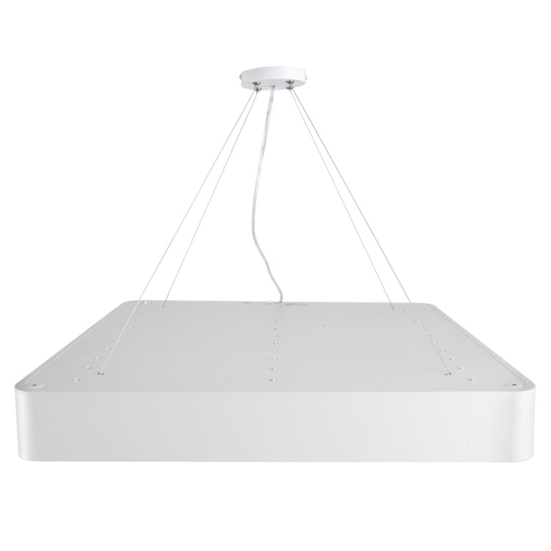 GloboStar® KAMALA 61209-P Κρεμαστή Πλαφονιέρα Οροφής LED CCT 75W 8625lm 120° AC 220-240V - Εναλλαγή Φωτισμού μέσω Τηλεχειριστηρίου All In One Ψυχρό 6000k+Φυσικό 4500k+Θερμό 2700k Dimmable Μ60 x Π60 x Υ8cm - Λευκό - 3 Years Warranty