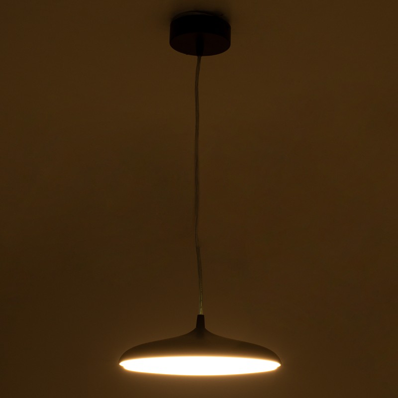 GloboStar® BARON 61253 Κρεμαστή Πλαφονιέρα Οροφής LED CCT 12W 1440lm 120° AC 220-240V - Εναλλαγή Φωτισμού μέσω Διακόπτη On/Off All In One Ψυχρό 6000k+Φυσικό 4500k+Θερμό 2700k Φ25 x Υ8cm - Χάλκινο Πλατίνα - 3 Years Warranty