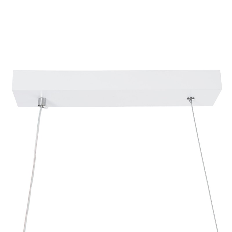 GloboStar® MORALES 61276 Κρεμαστό Φωτιστικό Οροφής Design LED CCT 54W 6048lm 200° AC 220-240V - Εναλλαγή Φωτισμού μέσω Τηλεχειριστηρίου All In One Ψυχρό 6000k+Φυσικό 4500k+Θερμό 2700k Dimmable Μ90 x Π14 x Υ14cm - Λευκό - 3 Years Warranty