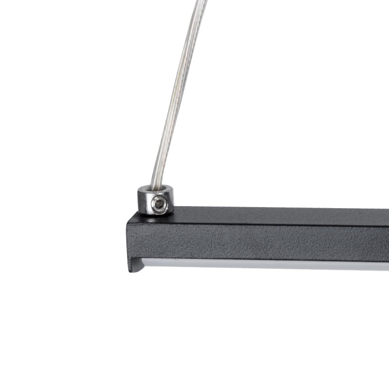 GloboStar® ROME 61294 Κρεμαστό Φωτιστικό Οροφής Linear Design LED CCT 24W 2640lm 200° AC 220-240V - Εναλλαγή Φωτισμού μέσω Διακόπτη On/Off All In One Ψυχρό 6000k+Φυσικό 4500k+Θερμό 2700k Μ65.5 x Π4 x Υ33cm - Μαύρο - 3 Years Warranty
