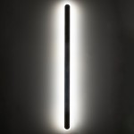 GloboStar® HOUSTON 61350 Φωτιστικό Τοίχου - Απλίκα Design LED CCT 24W 2880lm 360° AC 220-240V - Εναλλαγή Φωτισμού μέσω Διακόπτη On/Off All In One Ψυχρό 6000k+Φυσικό 4500k+Θερμό 2700k Μ6 x Π3 x Υ100cm - Χρυσό - 3 Years Warranty