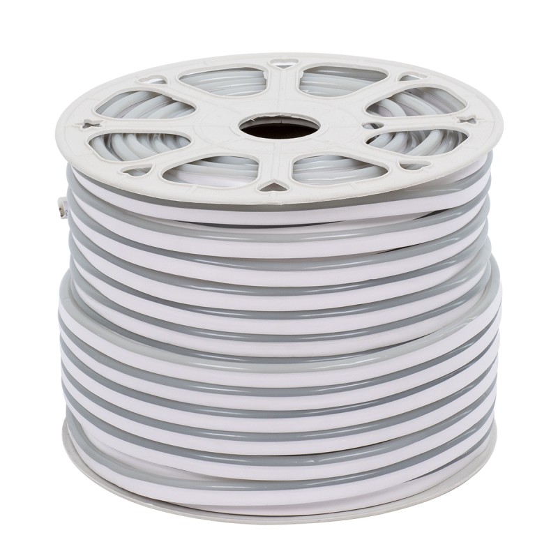 GloboStar® 70563 OVALE 120° Degree Neon Flex Epistar LED SMD 2835 1m 12W/m 120LED/m 1212lm/m 120° DC 24V Αδιάβροχη IP68 Κόκκινο Dimmable