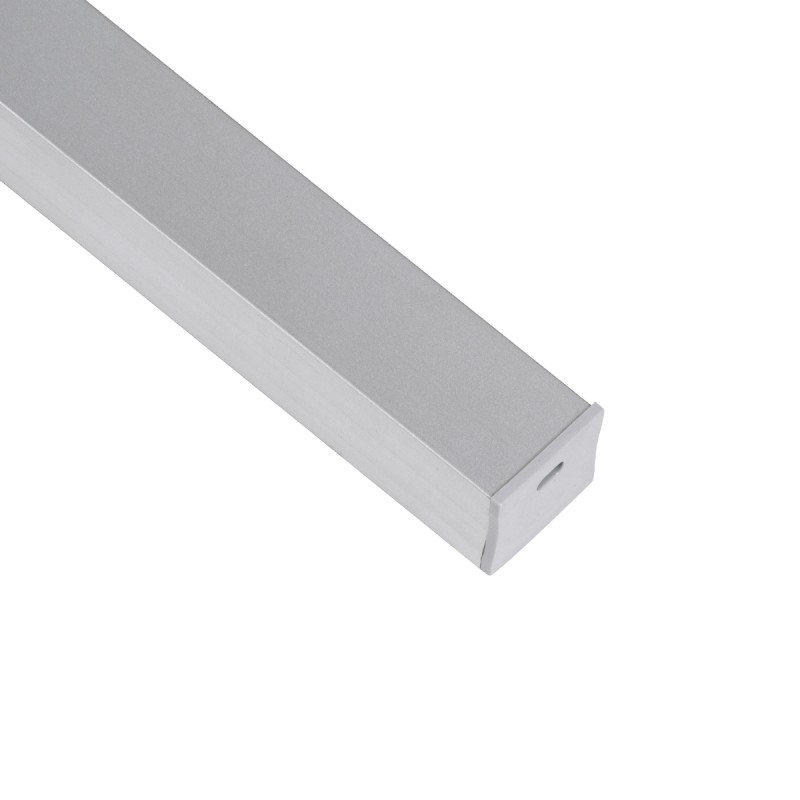 GloboStar® SURFACE-PROFILE 70867-3M Προφίλ Αλουμινίου - Βάση & Ψύκτρα Ταινίας LED με Λευκό Γαλακτερό Κάλυμμα - Επιφανειακή Χρήση - Πατητό Κάλυμμα - Ασημί - 3 Μέτρα - Πακέτο 5 Τεμαχίων - Μ300 x Π2.3 x Υ2cm