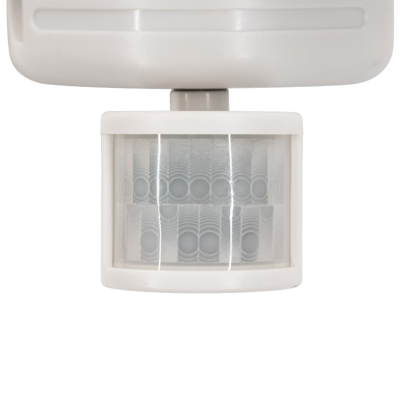 GloboStar® 71508 Λευκό Αυτόνομο Ηλιακό Φωτιστικό LED SMD 10W 150lm με Ενσωματωμένη Μπαταρία 1200mAh - Φωτοβολταϊκό Πάνελ με Αισθητήρα Ημέρας-Νύχτας και PIR Αισθητήρα Κίνησης Αδιάβροχο IP54 Ψυχρό Λευκό 6000K