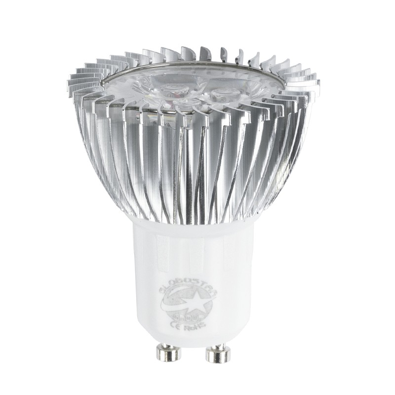 GloboStar® 76031 Σποτ LED GU10 MR16 3W 280lm 45° AC 220-240V IP20 Φ5 x Υ5.5cm Φυσικό Λευκό 4500K - 3 Χρόνια Εγγύηση