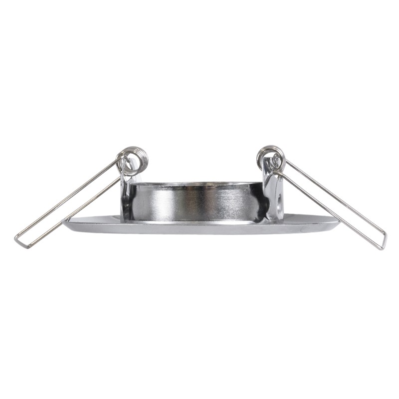 GloboStar® DELTA 77803 Χωνευτό Κινούμενο Στρόγγυλο Σποτ Οροφής για Λάμπα MR11 με Βάση GU5.3 ή GU10 - IP20 - Μεταλλικό - Φ70 x Υ21mm - Χρώμιο Νίκελ - 5 Χρόνια Εγγύηση