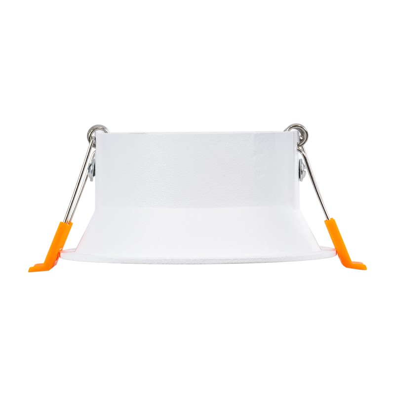 GloboStar® ALPHA 77830 Χωνευτό Κινούμενο Στρόγγυλο Σποτ Οροφής για Λάμπα MR16/GU10 - IP20 - Χυτό Αλουμίνιο - Φ9.4 x Υ4.2cm - Λευκό - 5 Χρόνια Εγγύηση