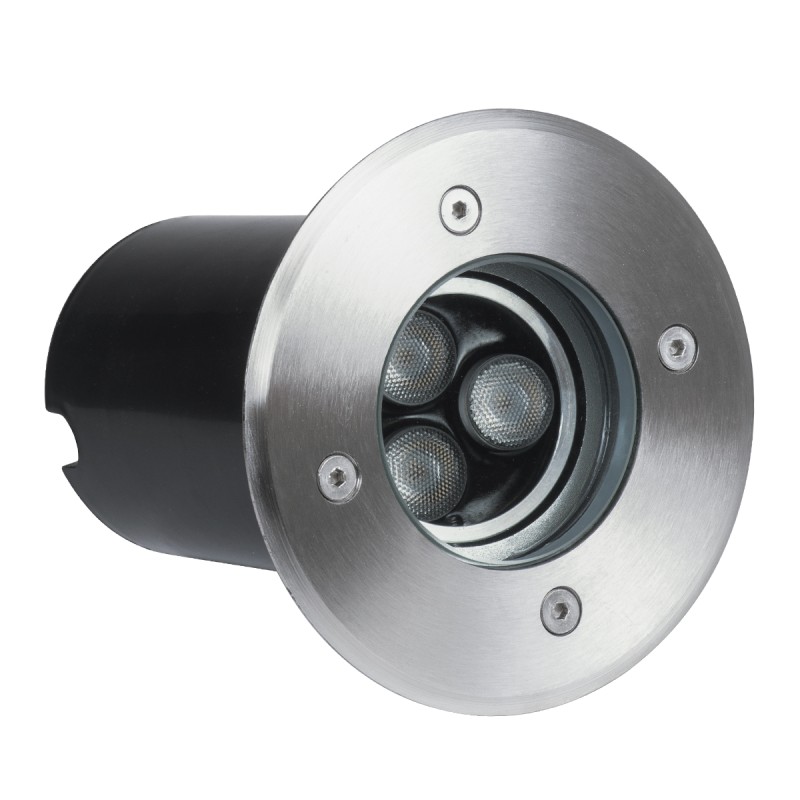 GloboStar® UNDERWATER-LUNTA 90403 Υποβρύχιο Χωνευτό Κινούμενο Φωτιστικό Σποτ Ειδικό για Σιντριβάνια LED 12W 1020lm 60° DC 24V Αδιάβροχο IP68 Φ12 x Υ13cm RGBW DMX512 - Ανοξείδωτο Ατσάλι - 3 Years Warranty