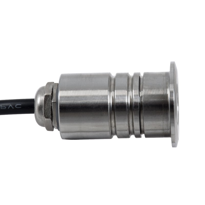 GloboStar® UNDERWATER-DANI 90410 Υποβρύχιο Χωνευτό Φωτιστικό Σποτ Ειδικό για Σιντριβάνια LED 1W 90lm 5° DC 24V Αδιάβροχο IP68 Φ3 x Υ5cm Θερμό Λευκό 2700K - Ανοξείδωτο Ατσάλι - 3 Χρόνια Εγγύηση