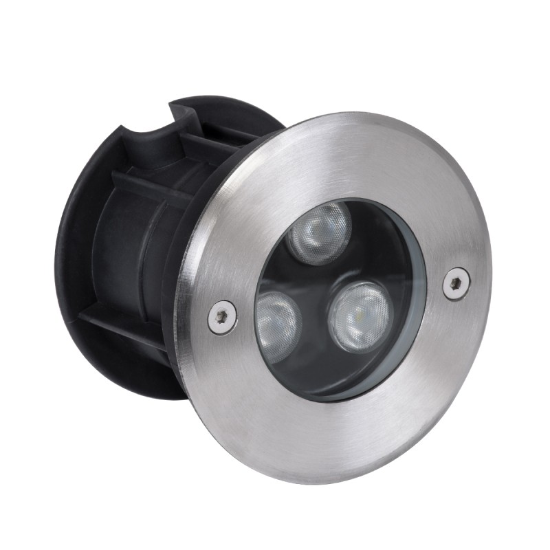 GloboStar® UNDERWATER-HUNI 90416 Υποβρύχιο Χωνευτό Φωτιστικό Σποτ Ειδικό για Σιντριβάνια LED 3W 255lm 30° DC 24V Αδιάβροχο IP68 Φ10 x Υ7.5cm RGBW DMX512 - Ανοξείδωτο Ατσάλι - 3 Years Warranty