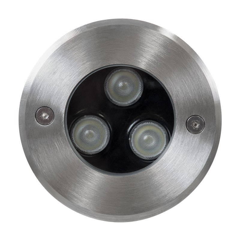 GloboStar® UNDERWATER-HUNI 90416 Υποβρύχιο Χωνευτό Φωτιστικό Σποτ Ειδικό για Σιντριβάνια LED 3W 255lm 30° DC 24V Αδιάβροχο IP68 Φ10 x Υ7.5cm RGBW DMX512 - Ανοξείδωτο Ατσάλι - 3 Years Warranty