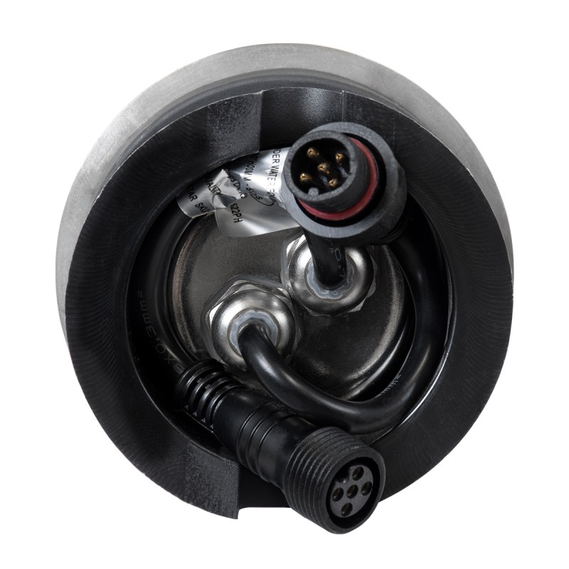 GloboStar® UNDERWATER-HUNI 90416 Υποβρύχιο Χωνευτό Φωτιστικό Σποτ Ειδικό για Σιντριβάνια LED 3W 255lm 30° DC 24V Αδιάβροχο IP68 Φ10 x Υ7.5cm RGBW DMX512 - Ανοξείδωτο Ατσάλι - 3 Years Warranty