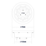GloboStar® UNDERWATER-DENIS 90432 Υποβρύχιο Χωνευτό Φωτιστικό Σποτ Ειδικό για Σιντριβάνια - Πισίνες - Τζακούζι LED 9W 810lm 30° DC 24V Αδιάβροχο IP68 Φ21 x Υ7.5cm Θερμό Λευκό 2700K - Ανοξείδωτο Ατσάλι SS304 - 3 Years Warranty