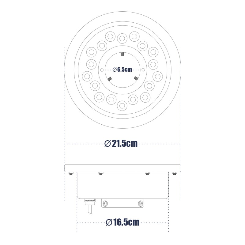 GloboStar® UNDERWATER-DENIS 90443 Υποβρύχιο Χωνευτό Φωτιστικό Σποτ Ειδικό για Σιντριβάνια - Πισίνες - Τζακούζι LED 18W 1530lm 30° DC 24V Αδιάβροχο IP68 Φ21.5 x Υ8cm RGBW DMX512 - Ανοξείδωτο Ατσάλι SS304 - 3 Years Warranty