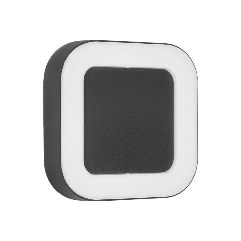 GLOBOSTAR® LINEART GLB-103-0039 Φωτιστικό Τοίχου / Απλίκα LED 18W 1620lm 120° AC 220-240V Αδιάβροχο IP65 Θερμό Λευκό 2700K - Sanan SMD Chip - Μαύρο Ματ - Μ20 x Π4.5 x Υ20cm - 3 Χρόνια Εγγύηση