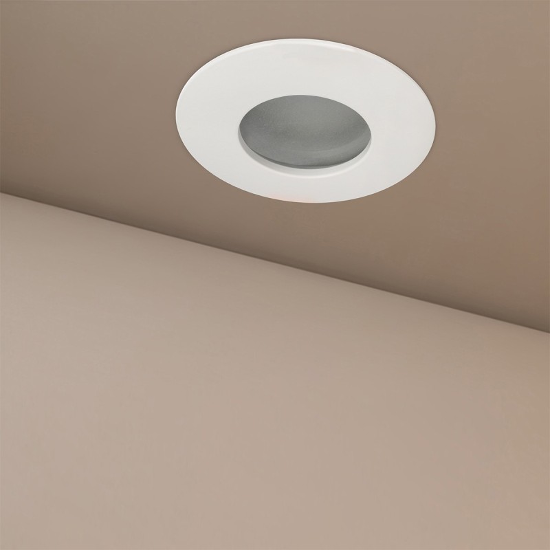 kelvo® KAPA KLV-101-0039 Χωνευτό Φωτιστικό Downlight Σποτ Μπάνιου για Λάμπα MR16 με Ντουί GU10 AC 220-240V Αδιάβροχο IP65 - Λευκό Ματ - Μ8.5 x Π8.5 x Υ4.2cm / Q7.5cm