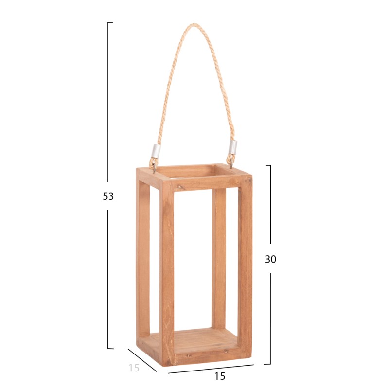 ΕΠΙΤΡΑΠΕΖΙΟ ΔΙΑΚΟΣΜΗΤΙΚΟ ΦΑΝΑΡΙ ΓΙΑ ΚΕΡΙ FENT HM4583 ΞΥΛΟ TEAK ΦΥΣΙΚΟ 15x15x30-53Υεκ.