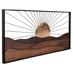 ΔΙΑΚΟΣΜΗΤΙΚΟ ΤΟΙΧΟΥ HM4219 ΔΙΑΦΟΡΕΣ ΑΠΟΧΡΩΣΕΙΣ ΞΥΛΟΥ-ΜΑΥΡΟ ΜΕΤΑΛΛΟ 117x3x50Υεκ.