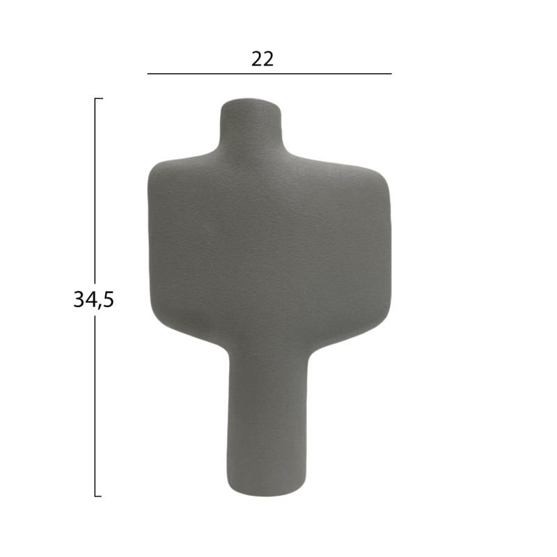 ΕΠΙΤΡΑΠΕΖΙΟ ΚΕΡΑΜΙΚΟ ΔΙΑΚΟΣΜΗΤΙΚΟ ΣΕΙΡΑ ARKEN HM4622.03 ΓΚΡΙ ΜΑΤ 22,5x7,5x34εκ