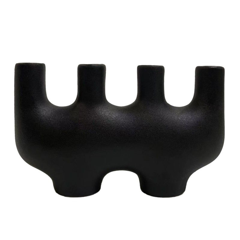 ΕΠΙΤΡΑΠΕΖΙΟ ΚΕΡΑΜΙΚΟ ΔΙΑΚΟΣΜΗΤΙΚΟ MANI HM4641.02 ΜΑΥΡΟ ΜΑΤ 21x6x13Υεκ