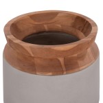 ΔΙΑΚΟΣΜΗΤΙΚΟ ΒΑΖΟ ΔΑΠΕΔΟΥ LINTER HM4662.03L FIBER CEMENT ΓΚΡΙ--ΞΥΛΟ ΤΕΑΚ Φ41x47Υ