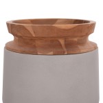 ΔΙΑΚΟΣΜΗΤΙΚΟ ΒΑΖΟ ΔΑΠΕΔΟΥ LINTER HM4662.03L FIBER CEMENT ΓΚΡΙ--ΞΥΛΟ ΤΕΑΚ Φ41x47Υ