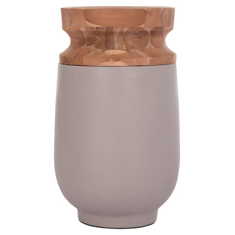 ΔΙΑΚΟΣΜΗΤΙΚΟ ΒΑΖΟ ΔΑΠΕΔΟΥ LINTER HM4662.05S FIBER CEMENT ΓΚΡΙ ΜΑΤ--ΞΥΛΟ ΤΕΑΚ Φ34x60Υεκ