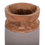 ΔΙΑΚΟΣΜΗΤΙΚΟ ΒΑΖΟ ΔΑΠΕΔΟΥ LINTER HM4662.05S FIBER CEMENT ΓΚΡΙ ΜΑΤ--ΞΥΛΟ ΤΕΑΚ Φ34x60Υεκ