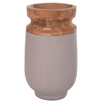 ΔΙΑΚΟΣΜΗΤΙΚΟ ΒΑΖΟ ΔΑΠΕΔΟΥ LINTER HM4662.05S FIBER CEMENT ΓΚΡΙ ΜΑΤ--ΞΥΛΟ ΤΕΑΚ Φ34x60Υεκ