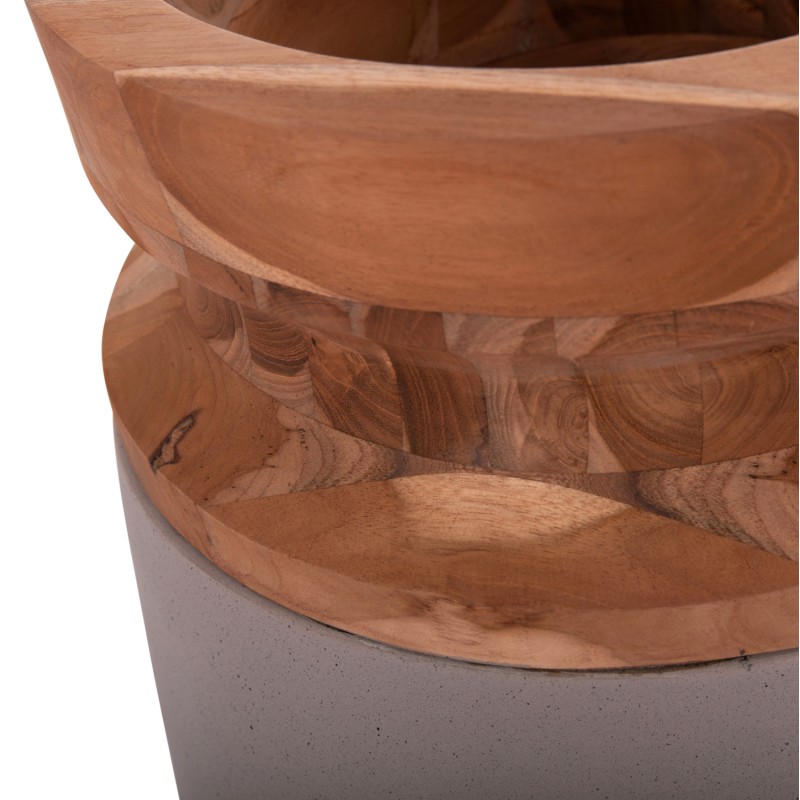 ΔΙΑΚΟΣΜΗΤΙΚΟ ΒΑΖΟ ΔΑΠΕΔΟΥ LINTER HM4662.05S FIBER CEMENT ΓΚΡΙ ΜΑΤ--ΞΥΛΟ ΤΕΑΚ Φ34x60Υεκ