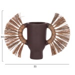 ΕΠΙΤΡΑΠΕΖΙΟ ΔΙΑΚΟΣΜΗΤΙΚΟ ΒΑΖΟ ALICA HM4668.07S ΣΟΚΟΛΑΤΙ ΤΕΡΑΚΟΤΑ & GRASS--55x19x34Υεκ