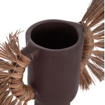 ΕΠΙΤΡΑΠΕΖΙΟ ΔΙΑΚΟΣΜΗΤΙΚΟ ΒΑΖΟ ALICA HM4668.07S ΣΟΚΟΛΑΤΙ ΤΕΡΑΚΟΤΑ & GRASS--55x19x34Υεκ