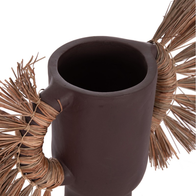 ΕΠΙΤΡΑΠΕΖΙΟ ΔΙΑΚΟΣΜΗΤΙΚΟ ΒΑΖΟ ALICA HM4668.07S ΣΟΚΟΛΑΤΙ ΤΕΡΑΚΟΤΑ & GRASS--55x19x34Υεκ