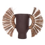 ΕΠΙΤΡΑΠΕΖΙΟ ΔΙΑΚΟΣΜΗΤΙΚΟ ΒΑΖΟ ALICA HM4668.07S ΣΟΚΟΛΑΤΙ ΤΕΡΑΚΟΤΑ & GRASS--55x19x34Υεκ