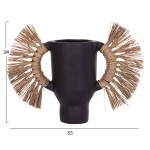 ΕΠΙΤΡΑΠΕΖΙΟ ΔΙΑΚΟΣΜΗΤΙΚΟ ΒΑΖΟ ALICA HM4668.01S ΜΑΥΡΗ ΤΕΡΑΚΟΤΑ & GRASS--55x19x34Υεκ