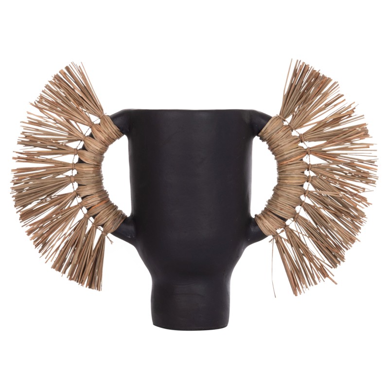 ΕΠΙΤΡΑΠΕΖΙΟ ΔΙΑΚΟΣΜΗΤΙΚΟ ΒΑΖΟ ALICA HM4668.01S ΜΑΥΡΗ ΤΕΡΑΚΟΤΑ & GRASS--55x19x34Υεκ