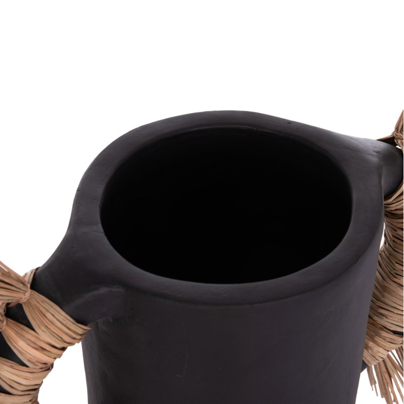 ΕΠΙΤΡΑΠΕΖΙΟ ΔΙΑΚΟΣΜΗΤΙΚΟ ΒΑΖΟ ALICA HM4668.01S ΜΑΥΡΗ ΤΕΡΑΚΟΤΑ & GRASS--55x19x34Υεκ