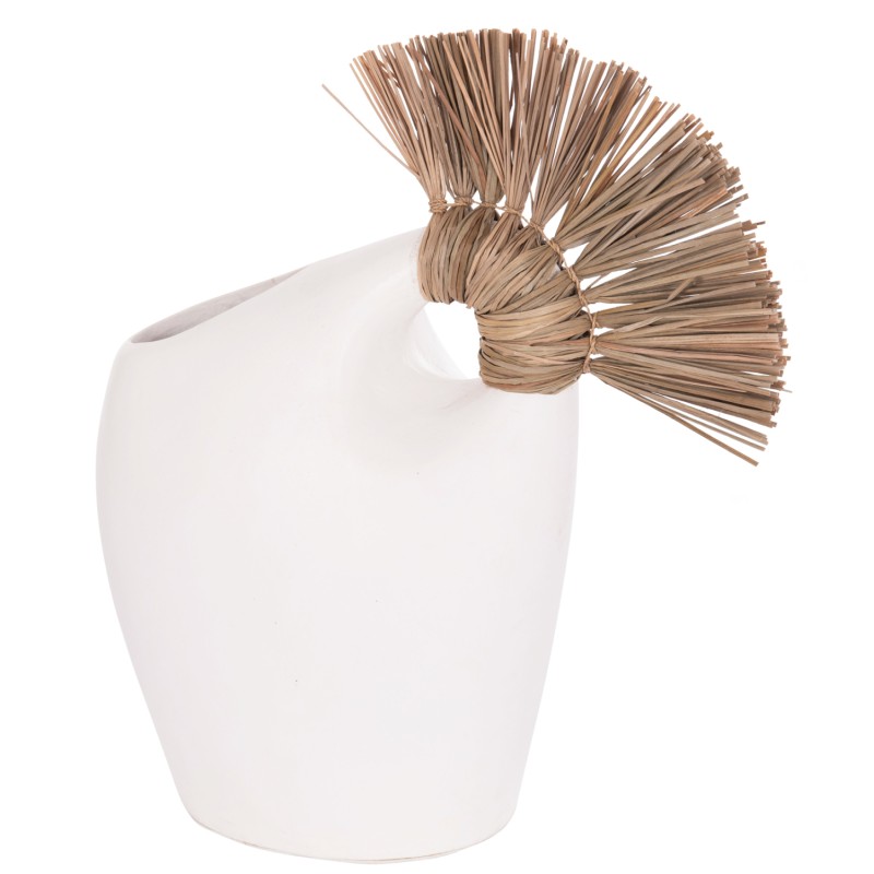 ΕΠΙΤΡΑΠΕΖΙΟ ΔΙΑΚΟΣΜΗΤΙΚΟ ALICA2 HM4671.02 ΛΕΥΚΗ ΤΕΡΑΚΟΤΑ & GRASS--44x18x50Υεκ.