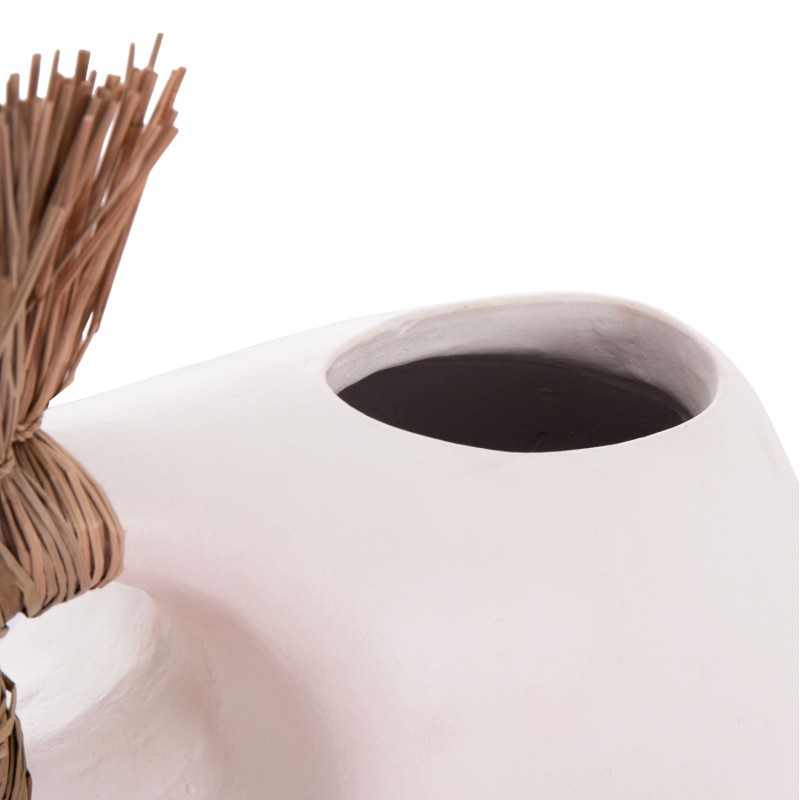 ΕΠΙΤΡΑΠΕΖΙΟ ΔΙΑΚΟΣΜΗΤΙΚΟ ALICA2 HM4671.02 ΛΕΥΚΗ ΤΕΡΑΚΟΤΑ & GRASS--44x18x50Υεκ.