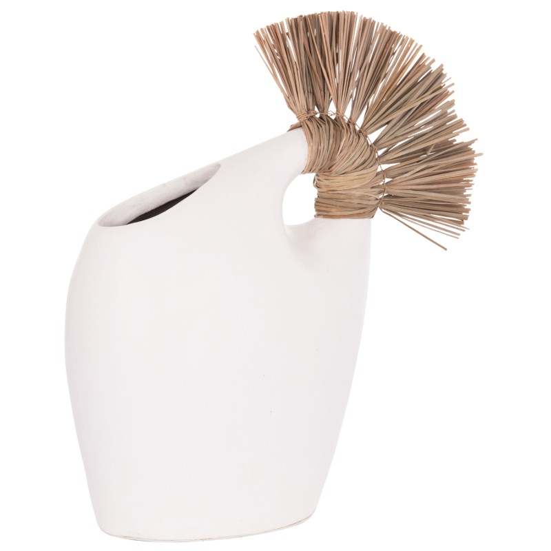 ΕΠΙΤΡΑΠΕΖΙΟ ΔΙΑΚΟΣΜΗΤΙΚΟ ALICA2 HM4671.02 ΛΕΥΚΗ ΤΕΡΑΚΟΤΑ & GRASS--44x18x50Υεκ.