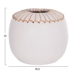 ΕΠΙΤΡΑΠΕΖΙΟ ΔΙΑΚΟΣΜΗΤΙΚΟ ΒΑΖΟ LENNOX HM4675.02L TΕΡΑΚΟΤΑ ΣΕ ΛΕΥΚΟ--Φ22x20Υεκ.