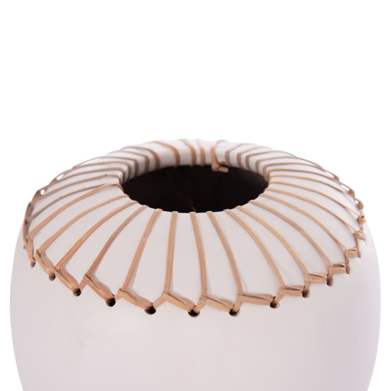 ΕΠΙΤΡΑΠΕΖΙΟ ΔΙΑΚΟΣΜΗΤΙΚΟ ΒΑΖΟ LENNOX HM4675.02L TΕΡΑΚΟΤΑ ΣΕ ΛΕΥΚΟ--Φ22x20Υεκ.