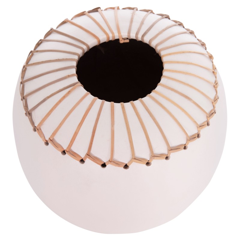 ΕΠΙΤΡΑΠΕΖΙΟ ΔΙΑΚΟΣΜΗΤΙΚΟ ΒΑΖΟ LENNOX HM4675.02L TΕΡΑΚΟΤΑ ΣΕ ΛΕΥΚΟ--Φ22x20Υεκ.