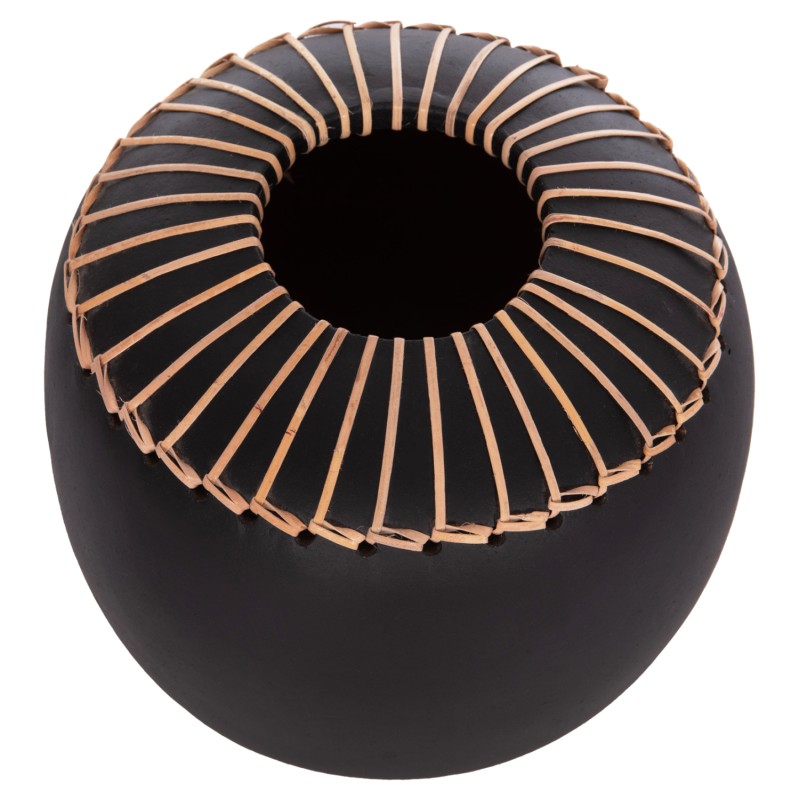 ΕΠΙΤΡΑΠΕΖΙΟ ΔΙΑΚΟΣΜΗΤΙΚΟ ΒΑΖΟ LENNOX HM4675.01L TΕΡΑΚΟΤΑ ΣΕ ΜΑΥΡΟ--Φ22x20Υεκ.