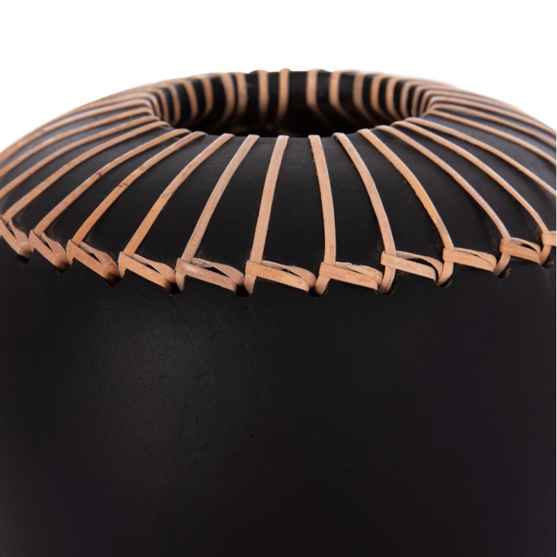 ΕΠΙΤΡΑΠΕΖΙΟ ΔΙΑΚΟΣΜΗΤΙΚΟ ΒΑΖΟ LENNOX HM4675.01L TΕΡΑΚΟΤΑ ΣΕ ΜΑΥΡΟ--Φ22x20Υεκ.