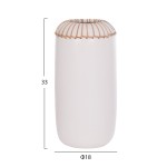 ΕΠΙΤΡΑΠΕΖΙΟ ΔΙΑΚΟΣΜΗΤΙΚΟ ΒΑΖΟ LENNOX HM4675.02S TΕΡΑΚΟΤΑ ΣΕ ΛΕΥΚΟ--Φ18x33Υεκ.