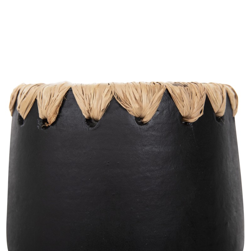 ΔΙΑΚΟΣΜΗΤΙΚΟ ΒΑΖΟ HM4368 ΤΕΡΑΚΟΤΑ ΣΕ ΜΑΥΡΟ ΜΕ ΠΛΕΞΗ ΨΑΘΑΣ ΣΤΟ ΣΤΟΜΙΟ Φ13x16Υεκ.