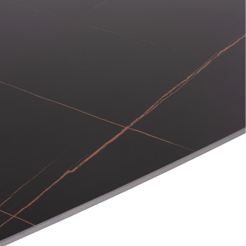 ΤΡΑΠΕΖΙ RAVEN HM18150.02 ΚΕΡΑΜΙΚΟ TOP ΜΕ ΟΨΗ ΜΑΥΡΟ ΜΑΡΜΑΡΟ 160x80x74Υεκ.