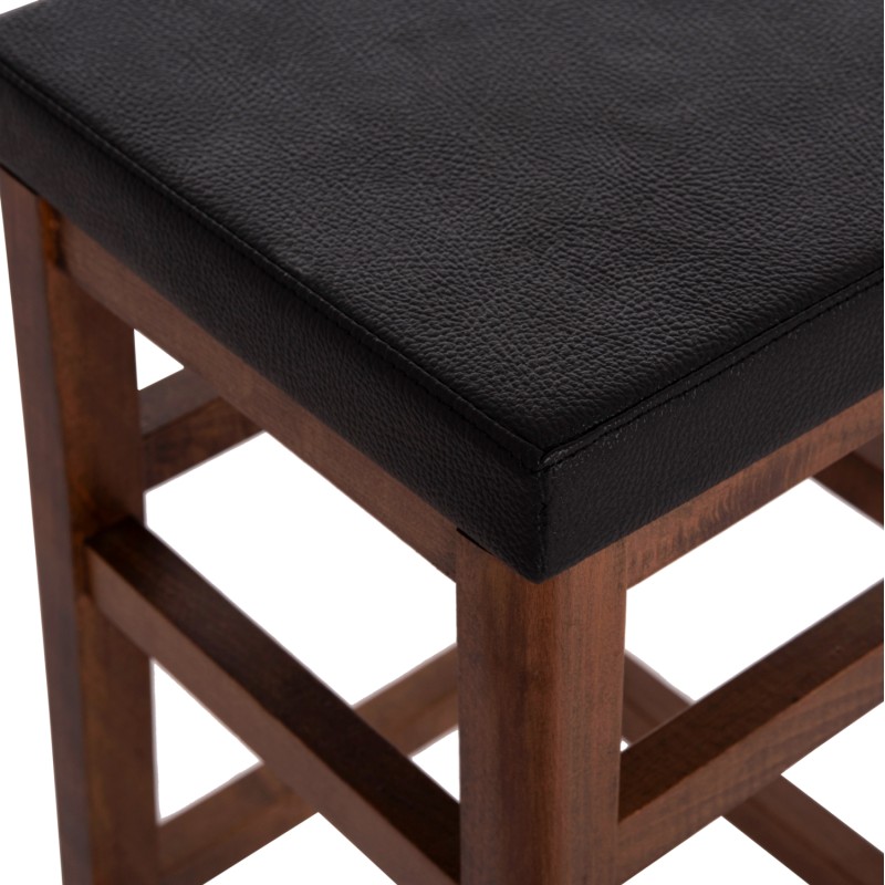 ΣΚΑΜΠO ΚΑΦΕΝΕΙΟΥ ΚΑΦΕ ΜΕ PU ΜΑΥΡΟ ΤΕΤΡΑΓΩΝΟ HM8069 30x34x82Υ εκ.